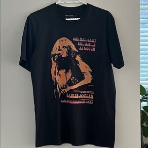 Black Janis Joplin Vintage Graphic Tee RARE!